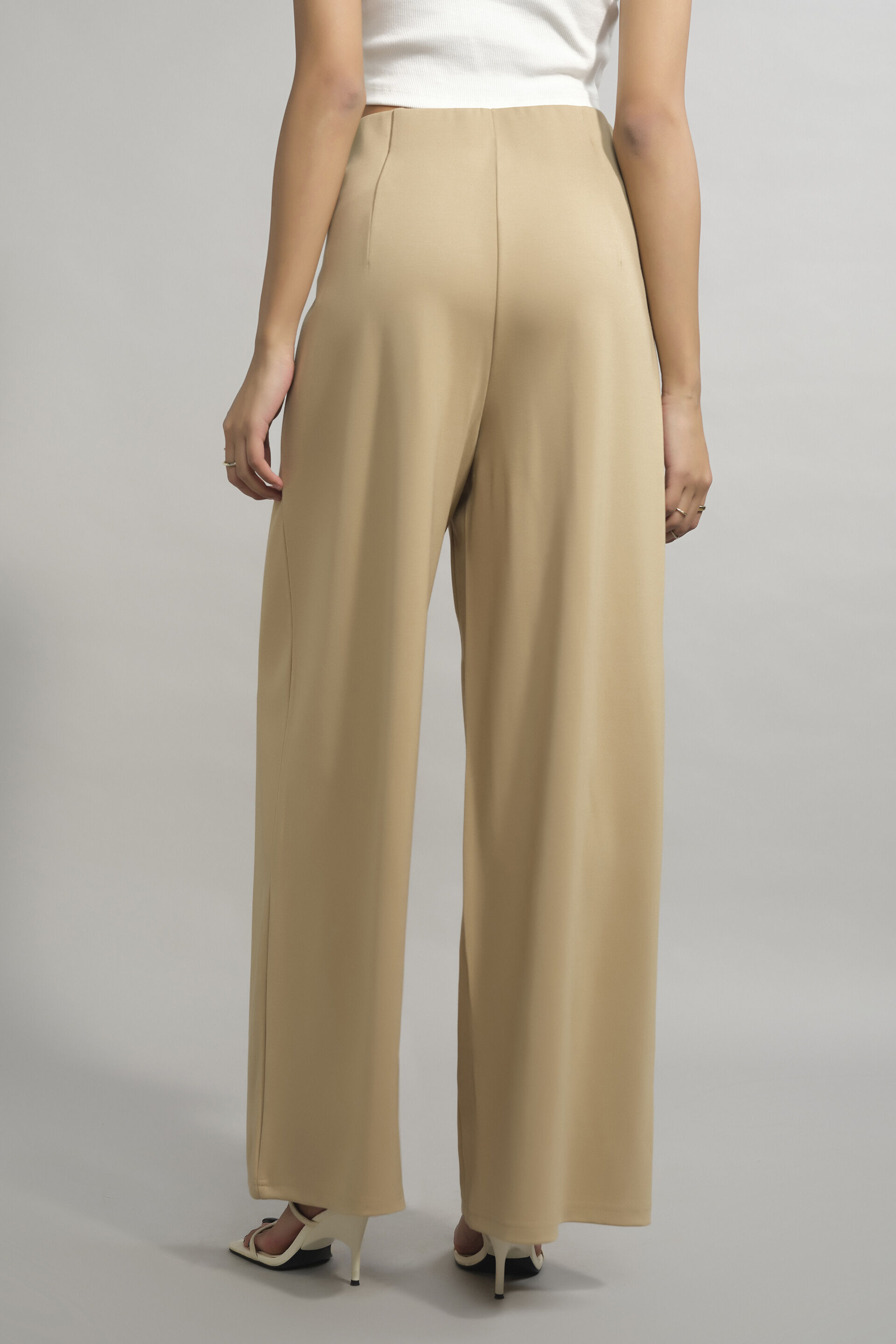 Made To Sway Beige Flair Pants, Beige, image 3